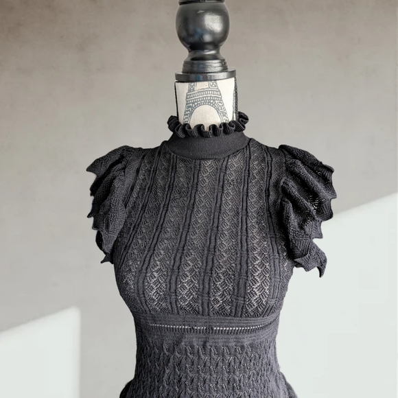 Zara Victorian black top - Picture 3 of 6